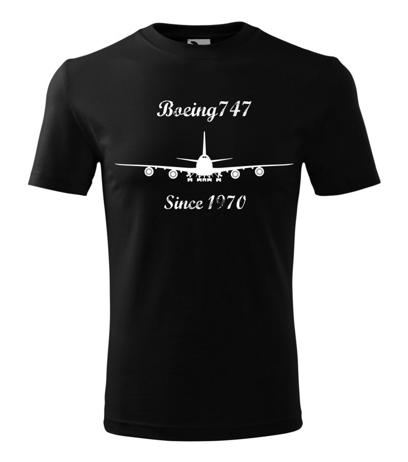 Boeing 747, Since 1970 Tričko, černé