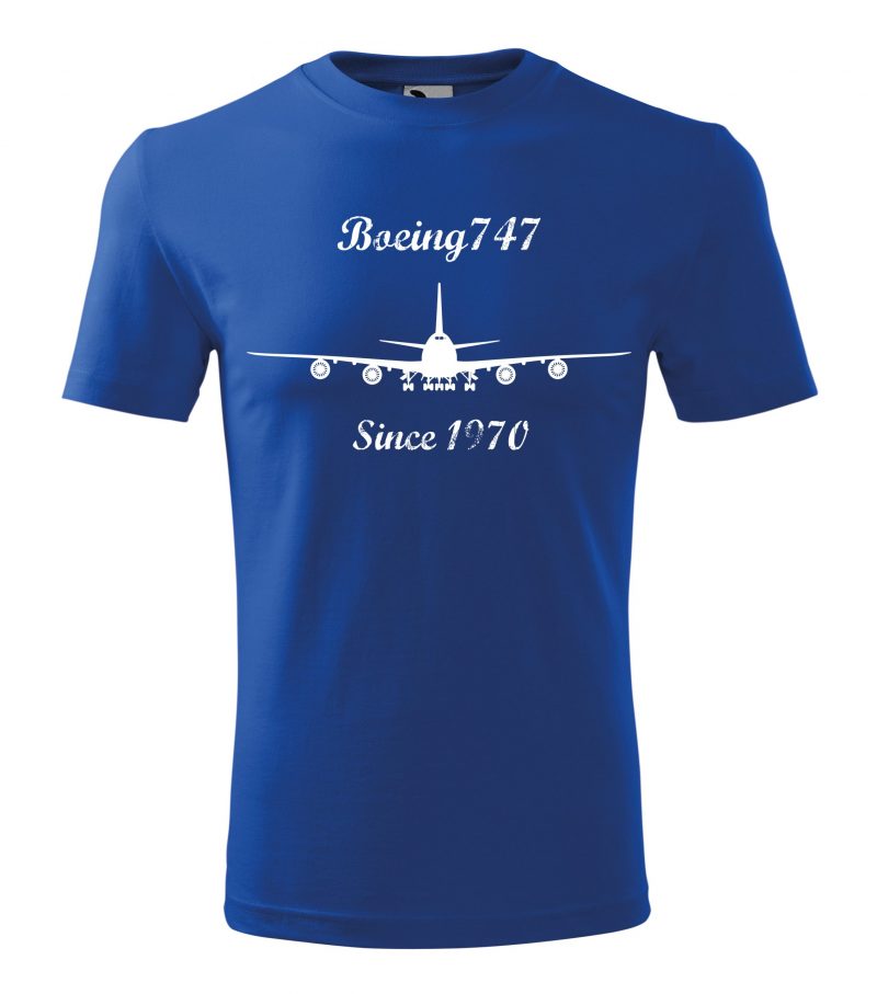 Boeing 747, Since 1970 Tričko, modré