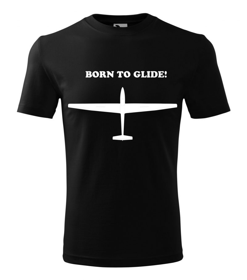 Tričko - Born to Glide, černé