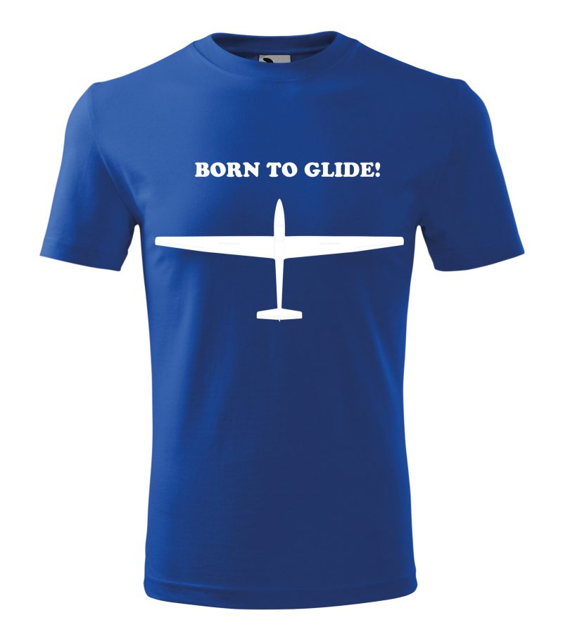 Tričko - Born to Glide, modré