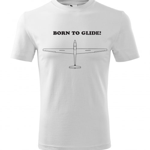 Tričko - Born to Glide, bílé