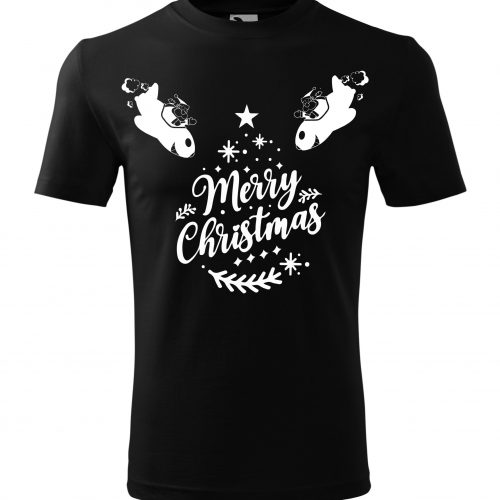 Tričko Merry Christmas -černé