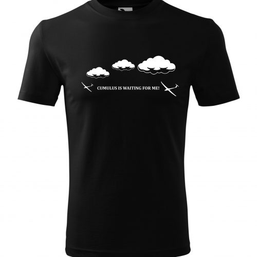 Tričko Cumulus is Waiting For Me! - černé