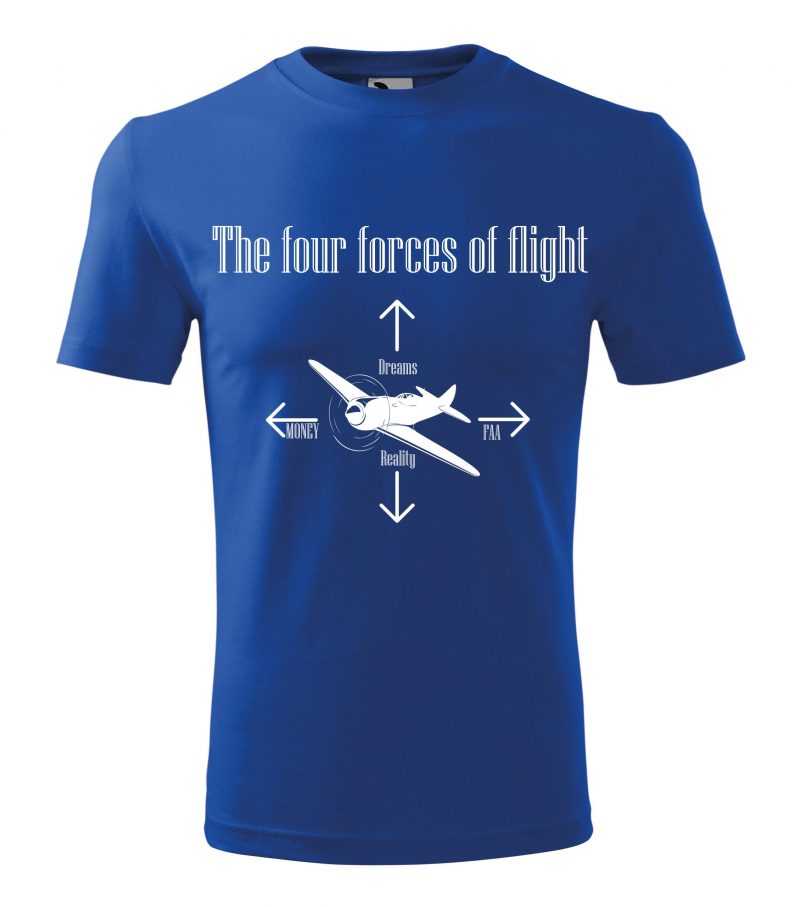 Tričko The Four Forces of Flight - modré
