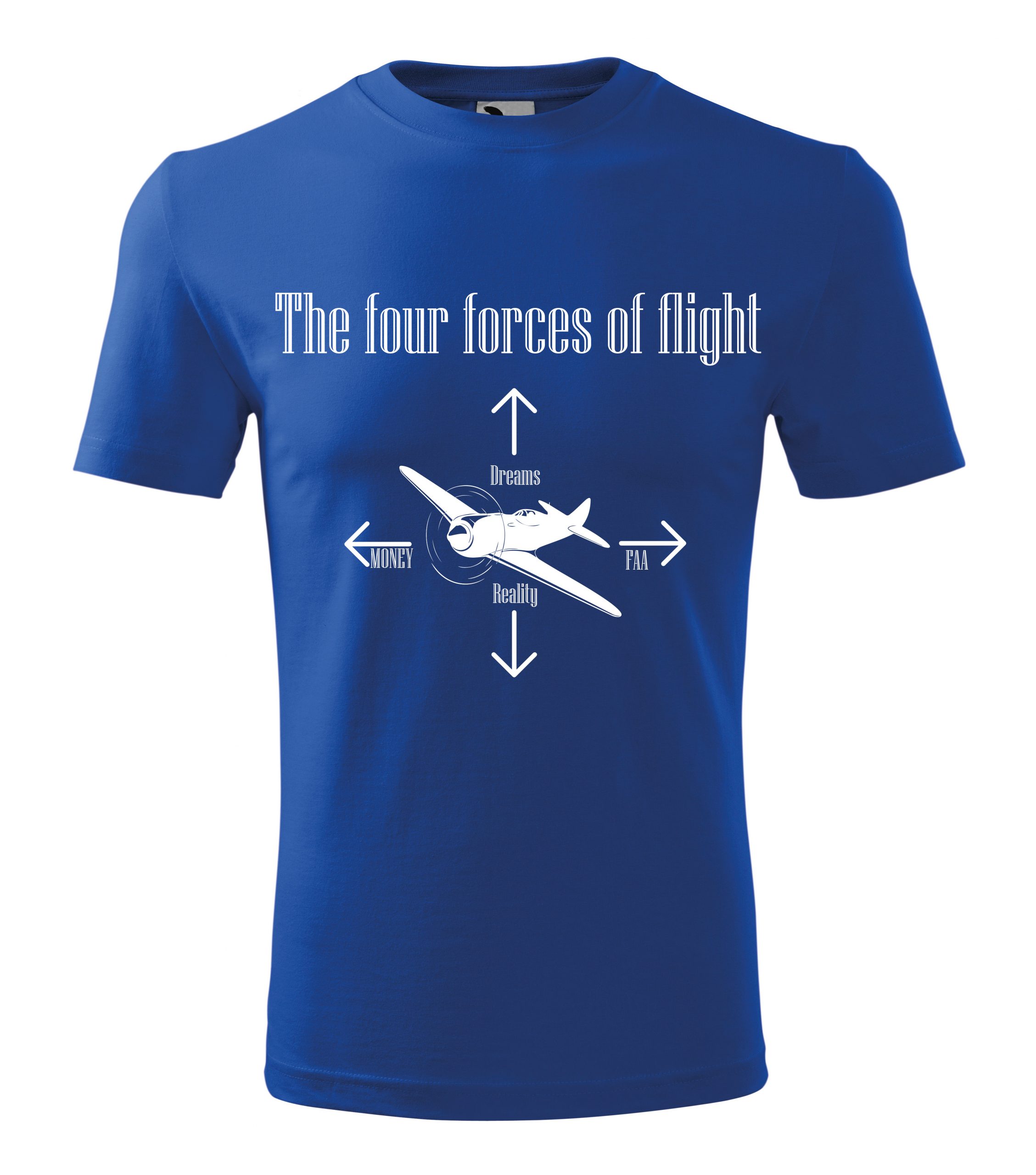 Tričko The Four Forces of Flight - modré