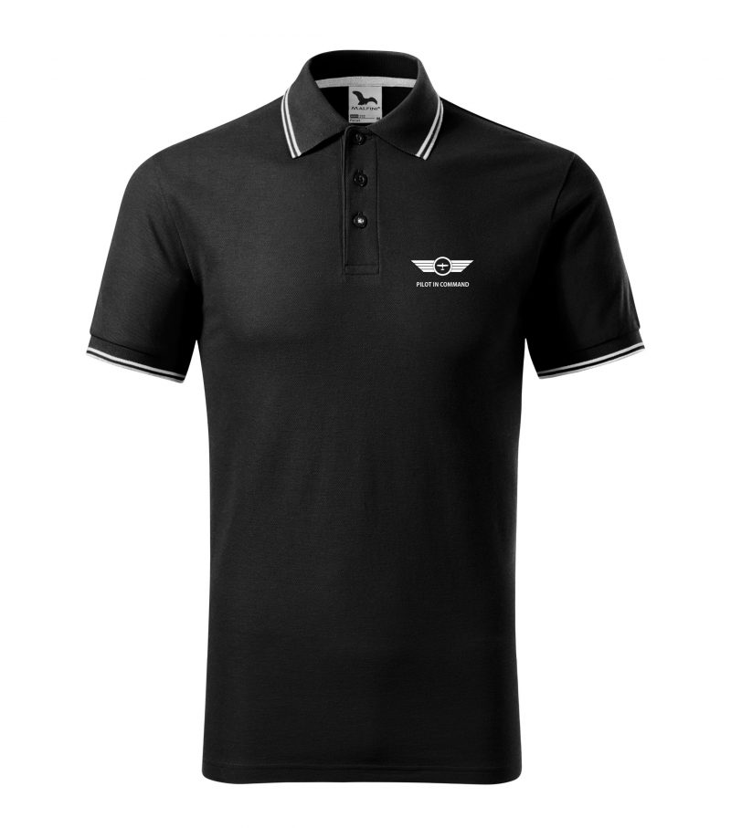 Aerostyle Elegance, letecké polo tričko černé
